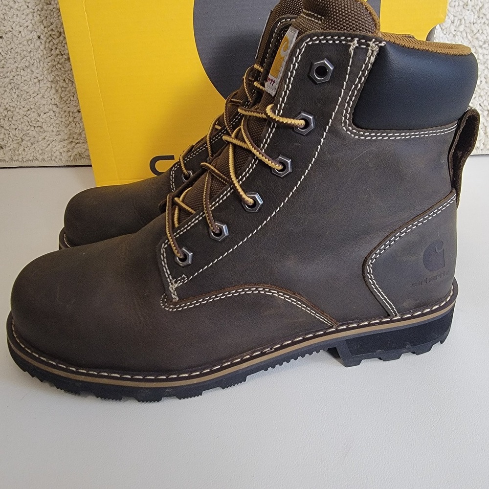 Carhartt Boots Frontier Women's 6" Leather Safety Toe, Water Resistant Size 10 - Picture 8 of 16